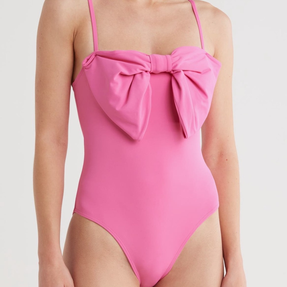 HUTCH Pink Bow One-Piece Swimsuit Size Medium